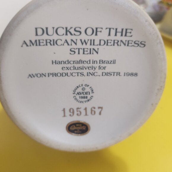 Ducks of the American Wilderness Stein made for Avon by Ceramarte in Brazil 1988 - Picture 9 of 10